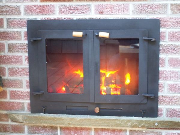 Outdoor fireplace doors…..