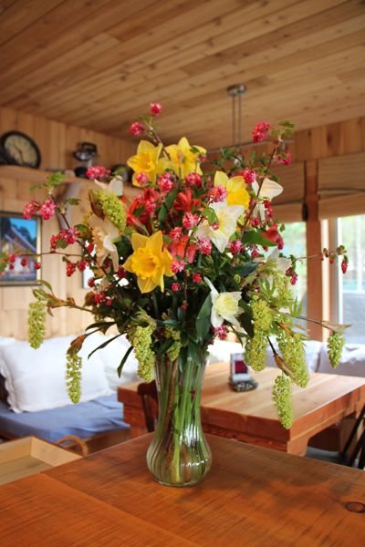 Flowers from friends…..